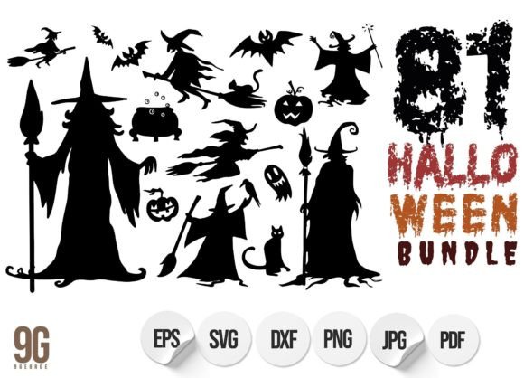 81 Halloween Bundle, Hand Drawn Stickers