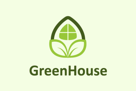 Green House Logo Design, Growing Plants