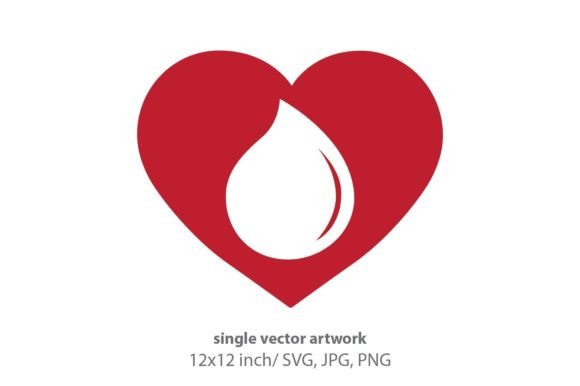 Heart and Blood Drop Graphics