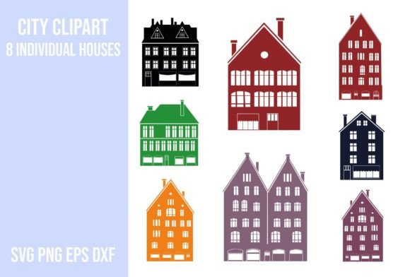 Houses Clipart: Graphics for Creative Freebies