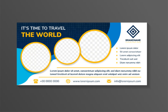 Time Travel the World Horizontal Banner